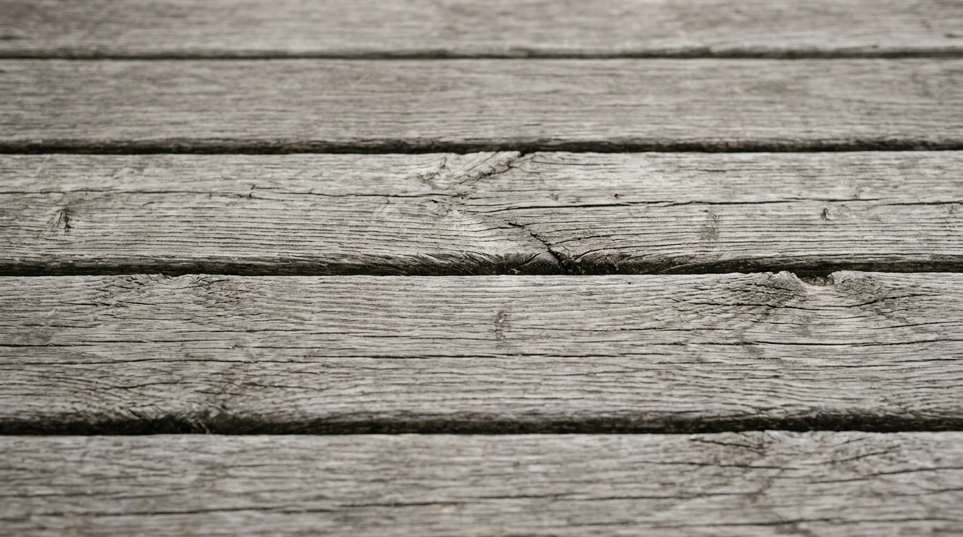 Lames de terrasse bois grisées par le temps