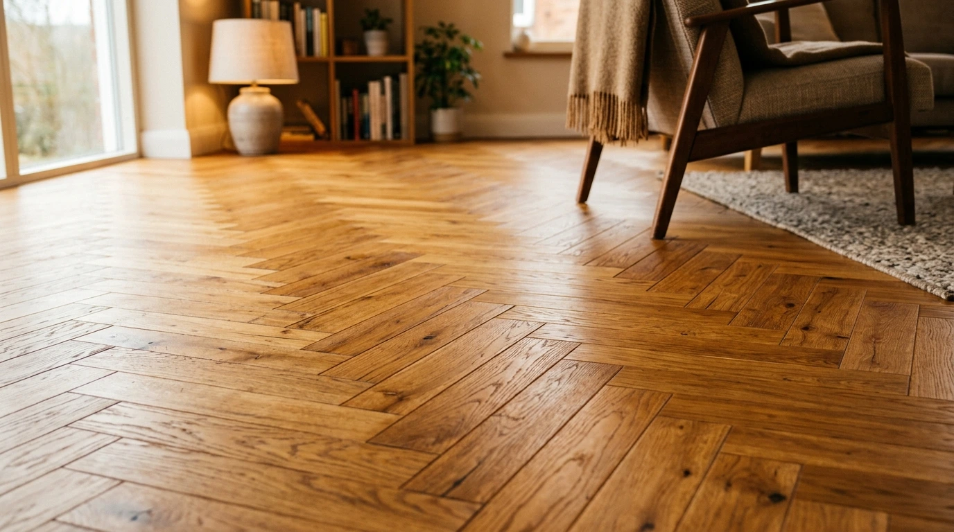 Parquet chevron rénové