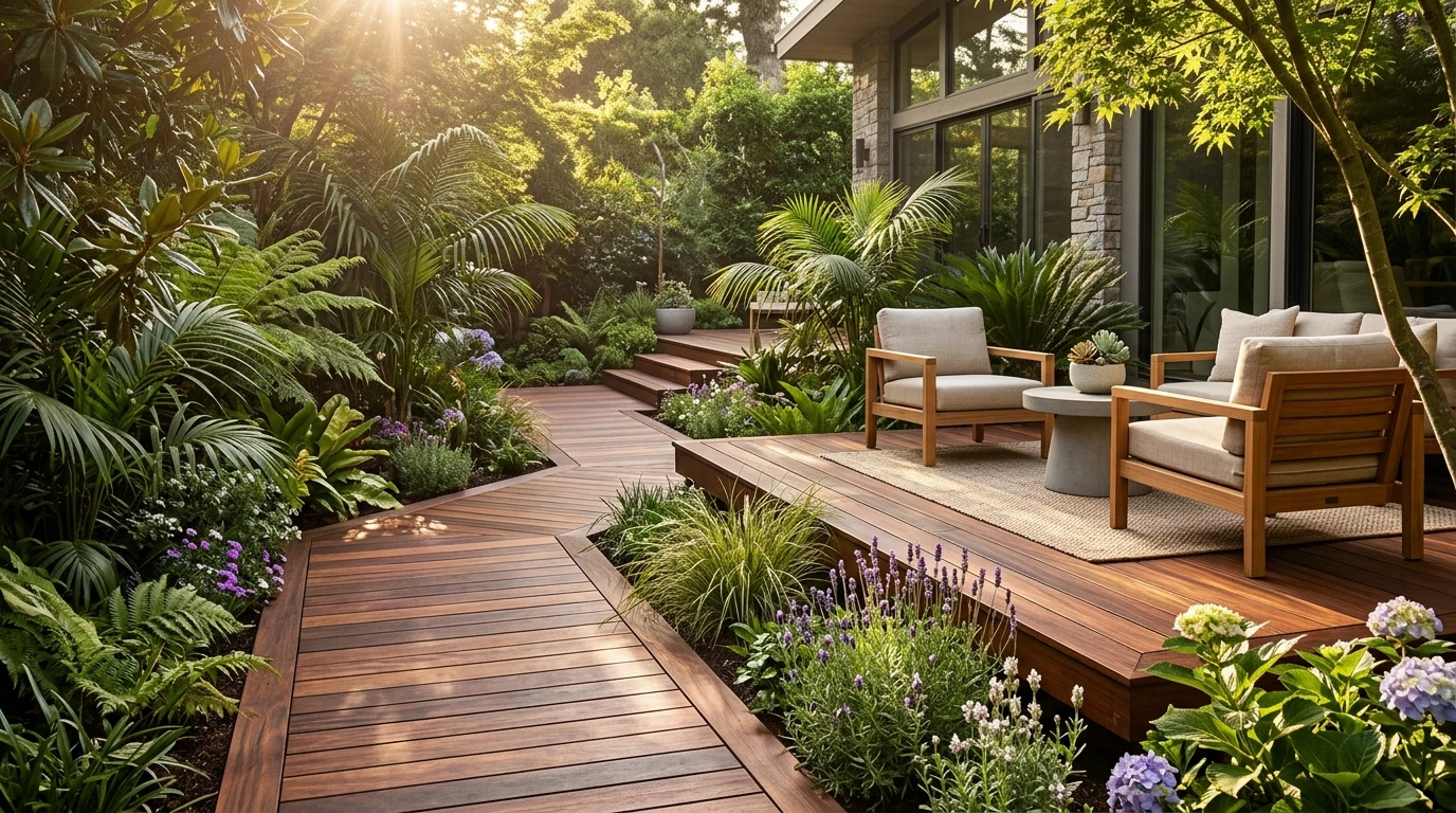 Pose de lambourdes de terrasse on plots