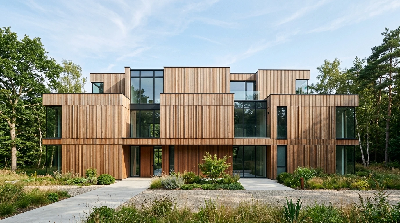 Superbe bardage vertical ajouré sur maison moderne
