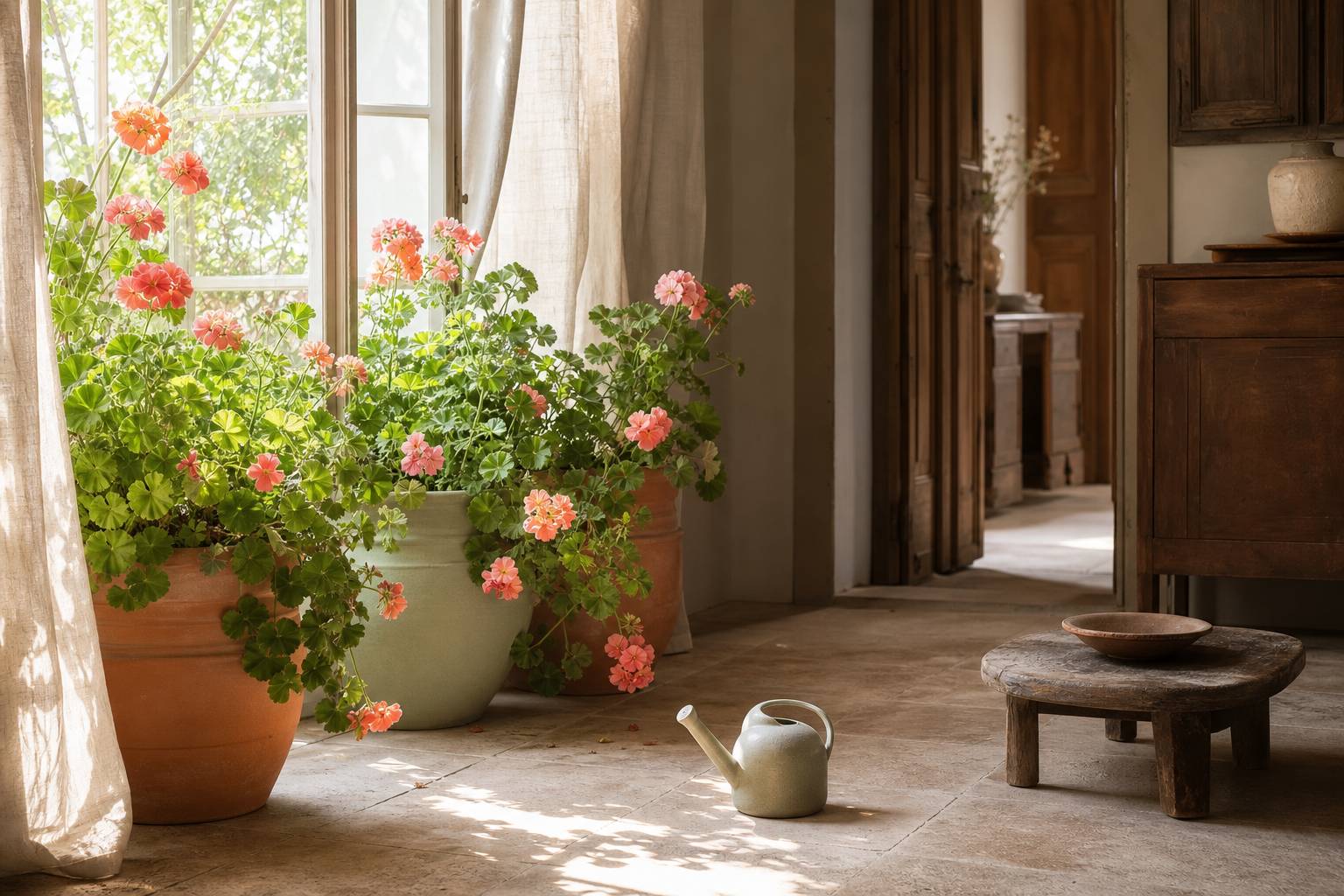 Géraniums en cascade et fleurs géantes : la méthode d’arrosage approuvée par les experts qui