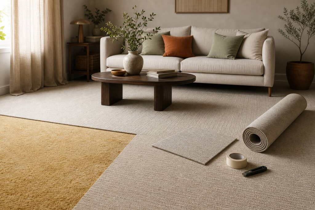 Ce tutoriel TikTok révolutionne la moquette jaunie des locataires en un sol ultra chic… mais