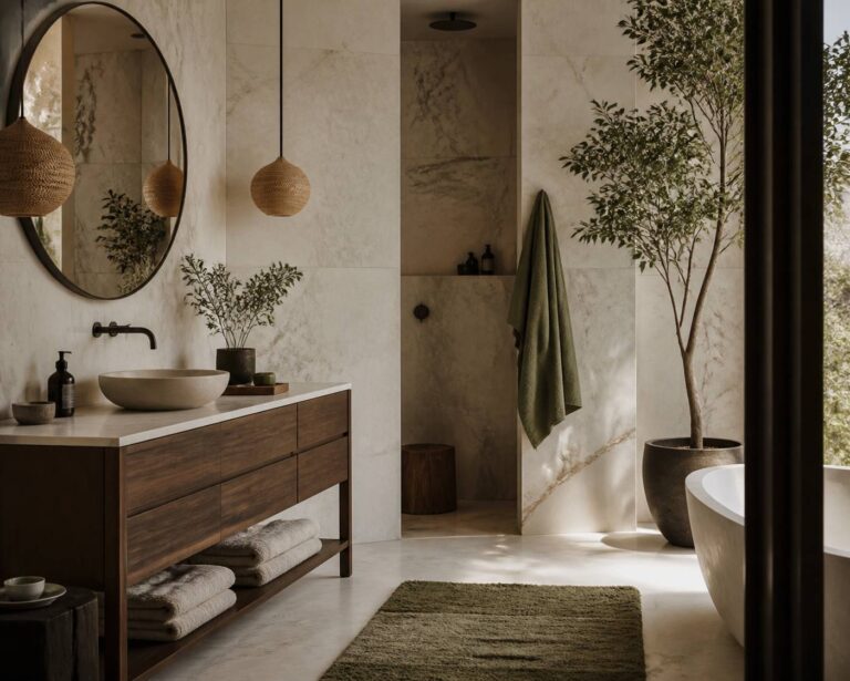 Marbre dans la salle de bains : 20 idées inspirantes pour l&rsquo;intégrer avec style
